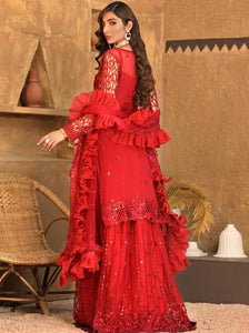 Buy Emaan Adeel | Virsa Luxury Chiffon Collection 2021 | VR 08 from Emaan Adeel's latest Bridal collection. We are stockists of Emaan Adeel Chiffon 2021 collection, Maria b dresses Various Pakistani clothes online UK are available exclusively on SALE! Buy Pakistani suits from Lebaasonline in UK, Spain, Austria!