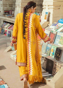 AFROZEH | SARDIYON KI KAHANI | SAWERA-06 Yellow color dress is Pakistan's most diverse designer fashion brand with Velvet- Embroidered, Crinkle Chiffon-Embroidered Party Wear Suits. Buy Celebrating different styles of Pakistani Festive AFROZEH WINTER COLLECTION UK DESIGNER SUITS in UK, USA, Austria at LebaasOnline!