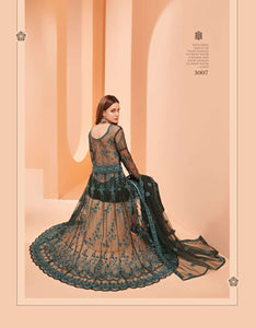 Buy Alizeh Gulbahaar Anarkali | 3007 Dark Green Heavy Embroidered INDIAN ANARKALI Dresses UK. Get yourself customized ASIAN PARTY WEAR DRESSES UK. We have elegant collection of various brands such as Swagat Vipul Mohini Fashion at our online store. Get outfit in USA UK Austria from LEBAASONLINE only.