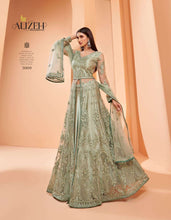 Load image into Gallery viewer, Buy Alizeh Gulbahaar Anarkali | 3009 Pista Green color Heavy Embroidered INDIAN ANARKALI Dresses UK. Get yourself customized ASIAN PARTY WEAR DRESSES UK. We have elegant collection of various brands such as Swagat Vipul Mohini Fashion at our online store. Get outfit in USA UK Austria from LEBAASONLINE only.