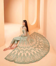 Load image into Gallery viewer, Buy Alizeh Gulbahaar Anarkali | 3009 Pista Green color Heavy Embroidered INDIAN ANARKALI Dresses UK. Get yourself customized ASIAN PARTY WEAR DRESSES UK. We have elegant collection of various brands such as Swagat Vipul Mohini Fashion at our online store. Get outfit in USA UK Austria from LEBAASONLINE only.