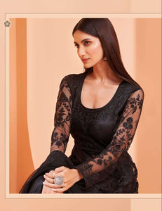 Buy Alizeh Gulbahaar Anarkali | 3006 Black color Heavy Embroidered INDIAN ANARKALI Dresses UK. Get yourself customized ASIAN PARTY WEAR DRESSES UK. We have elegant collection of various brands such as Swagat Vipul Mohini Fashion at our online store. Get outfit in USA UK Austria from LEBAASONLINE only.