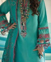 Load image into Gallery viewer, REPUBLIC WOMEN&#39;S WEAR | NIGHAT LAWN COLLECTION &#39;21 | D7 Turquoise Winter wear for the Pakistani look. The Velvet salwar kameez, winter shawls designs of Republic women&#39;s wear, Maria B, Asim Jofa are available in our Pakistani designer boutique. Get Velvet suits in UK USA, France from Lebaasonline