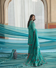 Load image into Gallery viewer, REPUBLIC WOMEN&#39;S WEAR | NIGHAT LAWN COLLECTION &#39;21 | D7 Turquoise Winter wear for the Pakistani look. The Velvet salwar kameez, winter shawls designs of Republic women&#39;s wear, Maria B, Asim Jofa are available in our Pakistani designer boutique. Get Velvet suits in UK USA, France from Lebaasonline