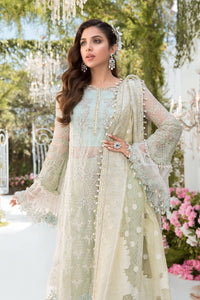 Buy Maria B Mbroidered Chiffon EID 2021 | BD-2102 Sky blue, Mint green and Lemon Chiffon Pakistani designer dresses from our official website We have all Pakistani designer clothes of Maria b Chiffon 2021 Imoriza, Sobia Nazir Various Eid dresses can be bought online from our website Lebaasonline in UK Birhamgam America