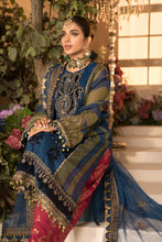 Load image into Gallery viewer, Buy Maria B Mbroidered Chiffon EID 2021 | BD-2104 Blue Olive green with deep Coral Pink Chiffon Pakistani dresses from our official website We have all Pakistani designer clothes of Maria b Chiffon 2021 Sobia Nazir Various Pakistani outfits can be bought online from our website Lebaasonline in UK Birhamgam America