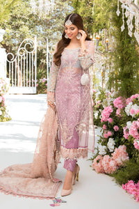 Buy Maria B Mbroidered Chiffon EID 2021 | BD-2105 Shades of Lilac Pink and Blue grey Chiffon Pakistani dresses from our official website We have all Pakistani designer clothes of Maria b Chiffon 2021 Sobia Nazir Various Pakistani outfits can be bought online from our website Lebaasonline in UK Birhamgam America