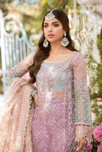 Load image into Gallery viewer, Buy Maria B Mbroidered Chiffon EID 2021 | BD-2105 Shades of Lilac Pink and Blue grey Chiffon Pakistani dresses from our official website We have all Pakistani designer clothes of Maria b Chiffon 2021 Sobia Nazir Various Pakistani outfits can be bought online from our website Lebaasonline in UK Birhamgam America