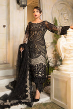 Load image into Gallery viewer, Buy Maria B Mbroidered Chiffon EID 2021 | BD-2106 Black and Coffee Chiffon Pakistani designer dresses from our official website We have all Pakistani designer clothes of Eid dresses Maria b Chiffon 2021 Sobia Nazir Various Pakistani outfits can be bought online from our website Lebaasonline in UK Birhamgam America