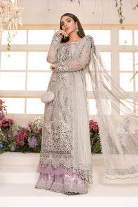 Buy Maria B Mbroidered Chiffon EID 2021 | BD-2108 Grey and Lilac Chiffon Pakistani designer dresses from our official website We have all Pakistani designer clothes of Eid dresses Maria b UK Chiffon 2021 Sobia Nazir Various Pakistani outfits can be bought online from our website Lebaasonline in UK Birhamgam America
