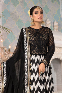 Buy Maria B Mbroidered Chiffon 2021 | BD-2203 Black and White with Gold Chiffon Pakistani designer dresses in UK from our website We have all Pakistani designer clothes of Maria b Chiffon 2021 Imrozia, Sobia Nazir Various Pakistani boutique dresses can be bought online from our website Lebaasonline in UK , USA, America