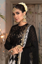 Load image into Gallery viewer, Buy Maria B Mbroidered Chiffon 2021 | BD-2203 Black and White with Gold Chiffon Pakistani designer dresses in UK from our website We have all Pakistani designer clothes of Maria b Chiffon 2021 Imrozia, Sobia Nazir Various Pakistani boutique dresses can be bought online from our website Lebaasonline in UK , USA, America
