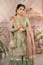 Load image into Gallery viewer, Buy Maria B Mbroidered Chiffon 2021 | BD-2205 Pistachio Green and Salmon pink Chiffon Pakistani designer dresses in UK from our website We have all Pakistani designer clothes of Maria b Chiffon 2021, Sobia Nazir Various Pakistani boutique dresses can be bought online from our website Lebaasonline in UK , USA, America