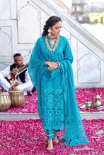 Load image into Gallery viewer, Buy NUREH EID FESTIVE COLLECTION 2021 | SHEESH Blue lawn Dress from our website for this Eid. This year make your wardrobe filled with elegant Eid collection We have Maria B, Nureh Eid collection, Imrozia chiffon collection unstitched and customization done. Buy Nureh Eid collection &#39;21 in USA, UK from lebaasonline