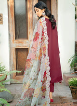 Load image into Gallery viewer, Buy BAROQUE | BAROQUE – SWISS VOILE COLLECTION 22 | BQS-01 Maroon color available in Next day shipping @Lebaasonline. We have PAKISTANI DESIGNER SUITS ONLINE UK with shipping worldwide and in USA. The Pakistani Wedding Suits USA can be customized. Buy Baroque Suits online exclusively on SALE from Lebaasonline only.