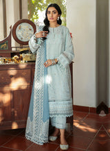 Load image into Gallery viewer, Buy BAROQUE | BAROQUE – SWISS VOILE COLLECTION 22 | BQS-07 Light Blue color available in Next day shipping @Lebaasonline. We have PAKISTANI DESIGNER SUITS ONLINE UK with shipping worldwide and in USA. The Pakistani Wedding Suits USA can be customized. Buy Baroque Suits online exclusively on SALE from Lebaasonline only.