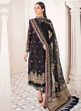 Load image into Gallery viewer, Buy BAROQUE | BAROQUE – SWISS LAWN COLLECTION 22 | BSW-04 Black color available in Next day shipping @Lebaasonline. We have PAKISTANI DESIGNER SUITS ONLINE UK with shipping worldwide and in USA. The Pakistani Wedding Suits USA can be customized. Buy Baroque Suits online exclusively on SALE from Lebaasonline only.