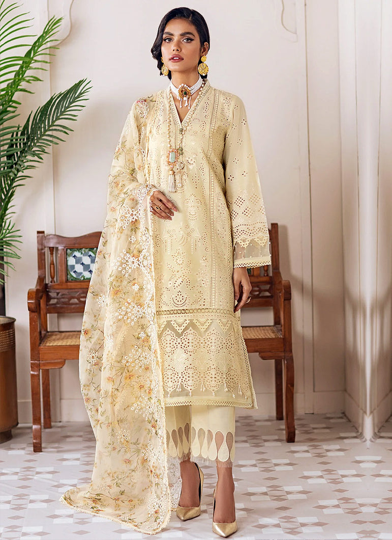 Buy BAROQUE | BAROQUE – SWISS LAWN COLLECTION 22 | BSW-10 Golden color available in Next day shipping @Lebaasonline. We have PAKISTANI DESIGNER SUITS ONLINE UK with shipping worldwide and in USA. The Pakistani Wedding Suits USA can be customized. Buy Baroque Suits online exclusively on SALE from Lebaasonline only.