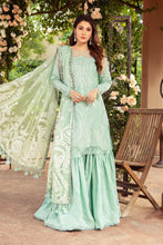 Load image into Gallery viewer, Buy MARIA B SATEEN Sea Green Pakistani designer dresses online USA with customization. We have various brands such as Maria B Mbroidered, Sana Safinaz. Indian Bridal dresses online UK are trending in evening/party wear. Maria b original clothes can be stitched in UK, USA, France, Austria ate Lebaasonline in SALE