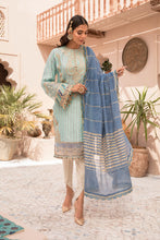 Load image into Gallery viewer, Buy MARIA.B. Lawn Eid Collection 2021 D7 Green Lawn Eid 2021 dress unstitched and Stitched. MARIA B EID COLLECTION 2021 Rejoice this Eid ambiance with balance of dynamic hues with NEW Pakistani designer clothes 2021 from the top fashion designer such as MARIA. B online in UK &amp; USA Express shipping to London Manchester