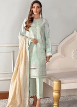 Load image into Gallery viewer, Buy Baroque Fuchsia Lawn Collection 2021 | Zuhur Sea Green Dress at exclusive price. Shop Pakistani designer clothes of BAROQUE LAWN, dress pak for Evening wear available at LEBAASONLINE on SALE prices Get the latest Pakistani dresses unstitched and ready to wear eid dresses in Austria, Spain, Birhamgam &amp; UK!