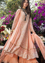 Load image into Gallery viewer, Shop Gul Ahmed FE-12222 | RANI Peach dress in UK USA Australia Worldwide at Lebaasonline Online Boutique We have latest collection of Maria b Gul Ahmed Pakistani Designer party wear UK dress in Unstitched 3 pc suits stitched, ready and made to order for every Pakistani suit online buyer Women in UK Buy at Discount