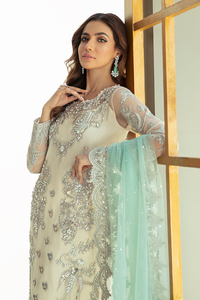 IMROZIA PREMIUM EMBROIDERY  I-133 Green Chiffon Eid outfit exclusively from us We are largest stockist of Imrozia Premium Chiffon collection Maria b and all other Pakistani designer clothes The fine embroidery and subtle color of the dress are great combinations for Eid outfits Buy from Lebaasonline in UK Spain Austria