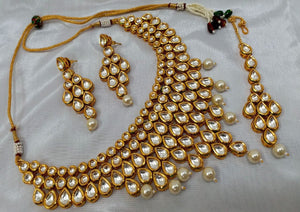 JANVI Designer Polki Diamond Necklace sets - LebaasOnline 