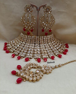 BOLLYWOOD BRIDAL designer necklace sets - LebaasOnline 