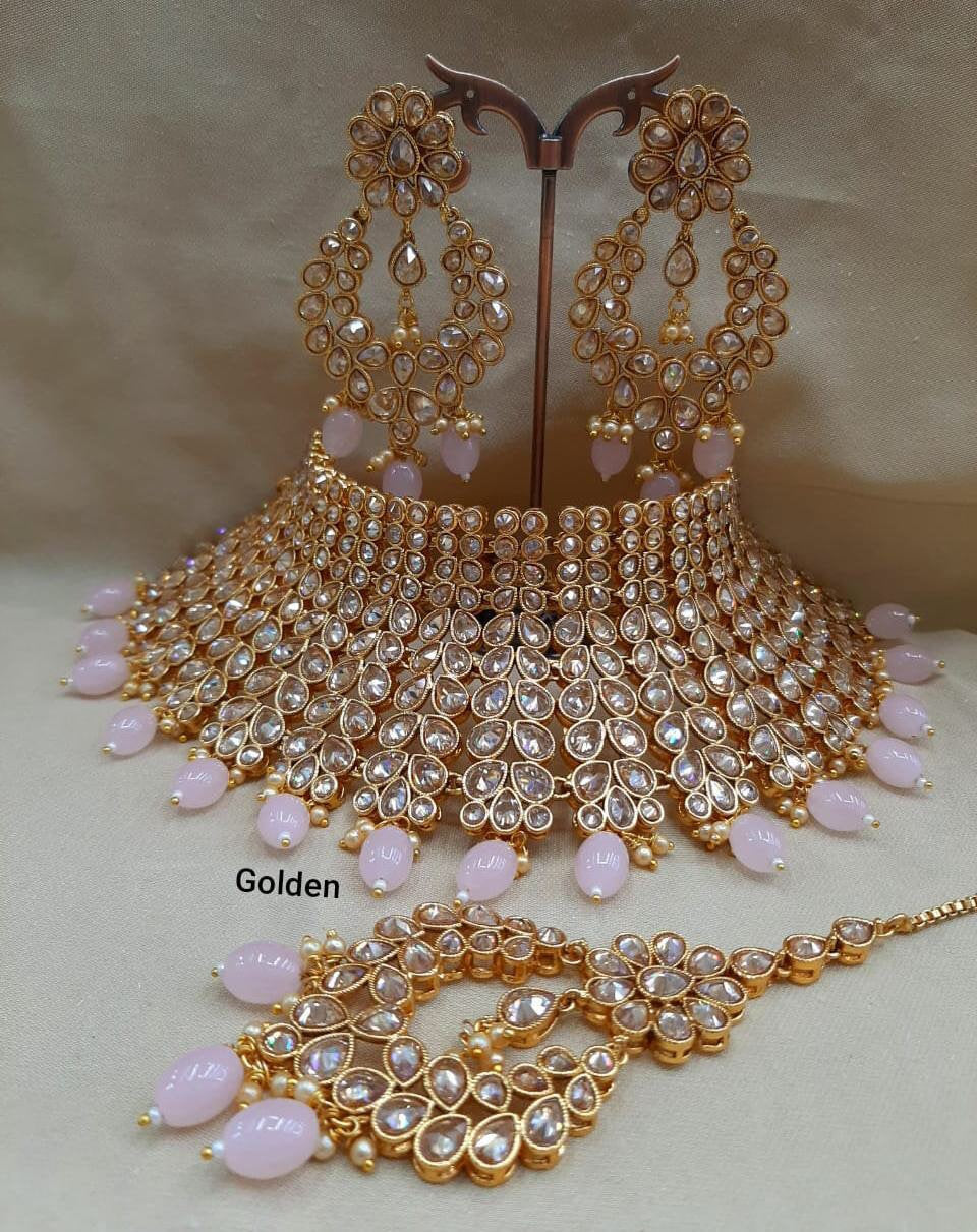 BOLLYWOOD BRIDAL designer necklace sets - LebaasOnline 