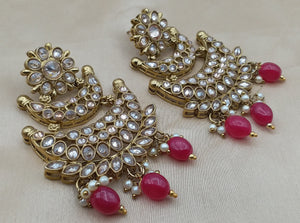 MEHNDI GOLD Bridal Jewellery Chocker set in red beads - LebaasOnline 