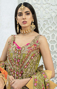 Buy Shamrock Maryum N Maria | SG-04 Green Chiffon luxury collection from our website. We deal in all largest brands like Maria b, Shamrock Maryum N Maria Collection, Imrozia collection. This wedding season, flaunt yourself in beautiful Shamrock collection. Buy pakistani dresses in UK, USA, Manchester from Lebaasonline