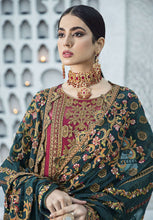 Load image into Gallery viewer, Buy Shamrock Maryum N Maria | SG-09 Maroon Chiffon luxury collection from our website. We deal in all largest brands like Maria b, Shamrock Maryum N Maria Collection, Imrozia collection. This wedding season, flaunt yourself in beautiful Shamrock collection. Buy pakistani dresses in UK, USA, Manchester from Lebaasonline