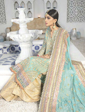 Load image into Gallery viewer, Buy Shamrock Maryum N Maria | SG-10 Pista Chiffon luxury collection from our website. We deal in all largest brands like Maria b, Shamrock Maryum N Maria Collection, Imrozia collection. This wedding season, flaunt yourself in beautiful Shamrock collection. Buy pakistani dresses in UK, USA, Manchester from Lebaasonline