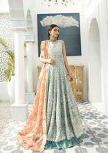 Load image into Gallery viewer, Buy Shamrock Maryum N Maria | SG-01 Blue Chiffon luxury collection from our website. We deal in all largest brands like Maria b, Shamrock Maryum N Maria Collection, Imrozia collection. This wedding season, flaunt yourself in beautiful Shamrock collection. Buy pakistani dresses in UK, USA, Manchester from Lebaasonline