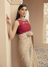 Load image into Gallery viewer, IMROZIA | BRIDAL COLLECTION 2021 | IB-14 SHEEN ARDOUR Red &amp; Golden Dress @lebaasonline. The Pakistani designer brands such as Imrozia, Maria b are in great demand. The Pakistani designer dresses online UK, USA can be bought at your doorstep. Pakistani bridal dresses online USA are extremely trending now at SALE!