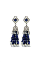Load image into Gallery viewer, Livishly exaggerated high quality zircon setting, the earring piroi of real Blue beads This jewelry is from Maria B Heritage Collection 2021 in the UK, USA and Australia. Lebaasonline are the largest stockist of Maria B Pakistani Jewelry, ring, jhoomar, Ranihaar necklace and earrings with gold and silver plating