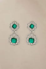 Load image into Gallery viewer, Buy Maria B Jewelry | Zircon Fine Jewelry | JER-033 Green Tourmaline Lavishly exaggerated high quality Zircon fine earring. This jewelry is from Maria B Heritage Collection 2022 in the UK, USA and Australia. We are the largest stockist of Maria B Pakistani Jewelry, ring, jhoomar, Ranihaar necklace and earrings.