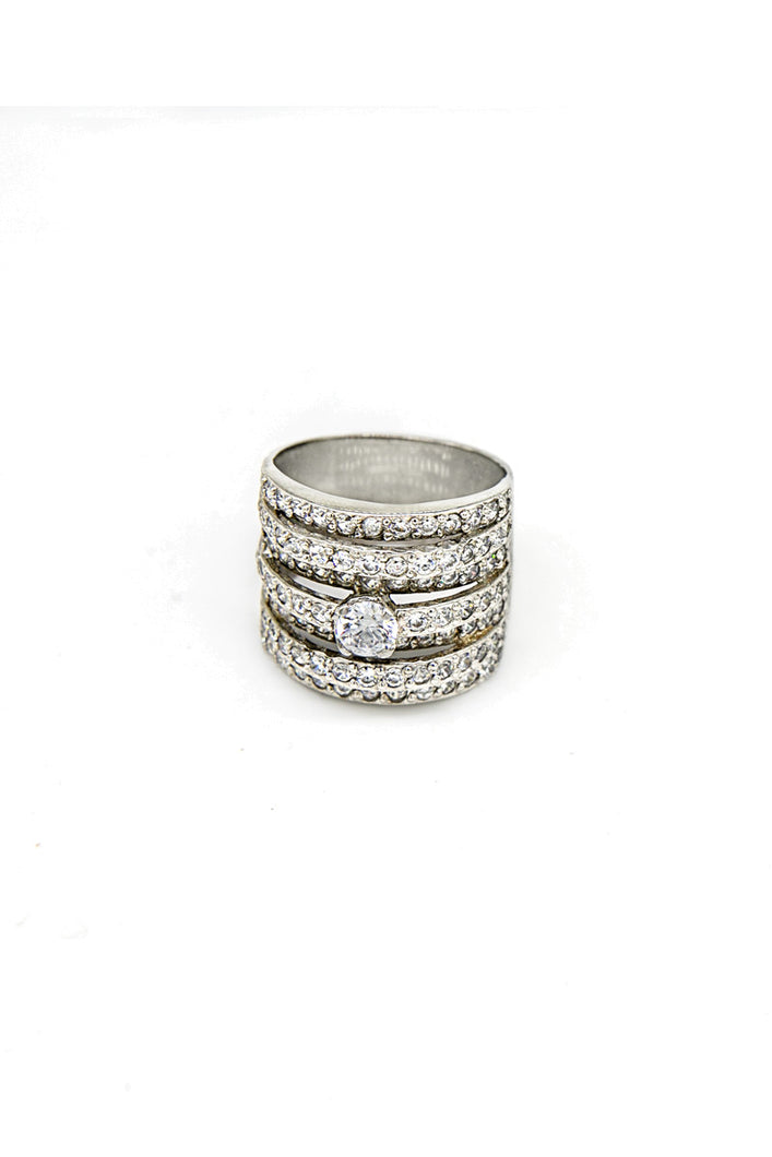 American Cocktail ring with handset american zirconia.. This jewelery is from Maria B Heritage Collection 2021 in the UK, USA and Australia. Lebaasonline are the largest stockist of Maria B Pakistani Jewelery, ring, jhoomar, Ranihaar, necklace and earrings with gold and silver plating