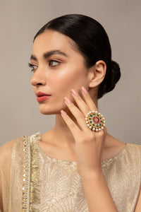 Buy Maria B Jewelry | Heritage Jewelry | JRG-008-Ruby Red and Emerald Green Lavishly exaggerated high quality Zircon fine earring This jewelry is from Maria B Heritage Collection 2022 in the UK USA and Australia. We are the largest stockist of Maria B Pakistani Jewelry, Ring Jhoomar Ranihaar necklace and earrings.