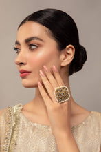 Load image into Gallery viewer, Buy Maria B Jewelry | Heritage Jewelry | JRG-014 Gold and Pearl Lavishly exaggerated high quality Zircon fine earring This jewelry is from Maria B Heritage Collection 2022 in the UK USA and Australia. We are the largest stockist of Maria B Pakistani Jewelry, Ring Jhoomar Ranihaar necklace and earrings.