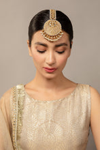 Load image into Gallery viewer, Buy Maria B Jewelry | Heritage Jewelry | JTK-015-Gold Lavishly exaggerated high quality Zircon fine earring This jewelry is from Maria B Heritage Collection 2022 in the UK USA and Australia. We are the largest stockist of Maria B Pakistani Jewelry, Ring Jhoomar Ranihaar necklace and earrings.