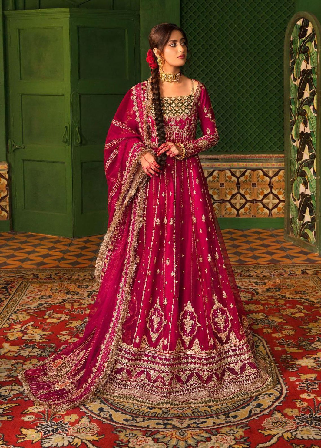 QALAMKAR | FORMALS 2022 | GULMINA Pink Pakistani designer suits online available @lebasonline. We are the largest stockists of Maria B, Qalamkar Q line 2022 collection. The Asian outfits UK for Wedding can be customized in Gharara suits. Express shipping is available in UK, USA, France, Belgium for Maria B Sale