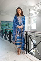 Load image into Gallery viewer, Buy Sobia Nazir’s Luxury Lawn Collection 2021 Blue Lawn Dress from our website We are largest stockists of Sobia Nazir Lawn 2021 Maria b Pret collection The Pakistani suits are now trending in Mehndi, Eid Dresses Party dresses and Bridal Collection Buy dresses pak in Birmingham, UK USA Spain from Lebaasonline in SALE!