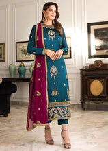 Load image into Gallery viewer, Buy ASIM JOFA | MAAHRU AND NOORIE &#39;23 blue exclusive collection of ASIM JOFA WEDDING COLLECTION 2023 from our website. We have various PAKISTANI DRESSES ONLINE IN UK, ASIM JOFA CHIFFON COLLECTION 2021. Get your unstitched or customized PAKISATNI BOUTIQUE IN UK, USA, FRACE , QATAR, DUBAI from Lebaasonline at SALE!