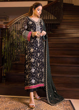 Load image into Gallery viewer, Buy ASIM JOFA | MAAHRU AND NOORIE &#39;23 black exclusive slik collection of ASIM JOFA WEDDING COLLECTION 2023 from our website. We have various PAKISTANI DRESSES ONLINE IN UK, ASIM JOFA CHIFFON COLLECTION 2021. Get your unstitched or customized PAKISATNI BOUTIQUE IN UK, USA, FRACE , QATAR, DUBAI from Lebaasonline at SALE!