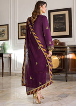 Load image into Gallery viewer, Buy ASIM JOFA | MAAHRU AND NOORIE &#39;23 purple exclusive slik collection of ASIM JOFA WEDDING COLLECTION 2023 from our website. We have various PAKISTANI DRESSES ONLINE IN UK, ASIM JOFA CHIFFON COLLECTION 2021. Get your unstitched or customized PAKISATNI BOUTIQUE IN UK, USA, FRACE , QATAR, DUBAI from Lebaasonline at SALE!