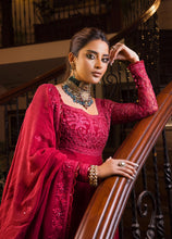 Load image into Gallery viewer, Buy ASIM JOFA | MAAHRU AND NOORIE &#39;23 maroon exclusive slik collection of ASIM JOFA WEDDING COLLECTION 2023 from our website. We have various PAKISTANI DRESSES ONLINE IN UK, ASIM JOFA CHIFFON COLLECTION 2021. Get your unstitched or customized PAKISATNI BOUTIQUE IN UK, USA, FRACE , QATAR, DUBAI from Lebaasonline at SALE!