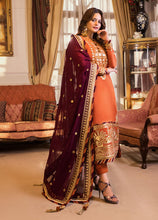 Load image into Gallery viewer, Buy ASIM JOFA | MAAHRU AND NOORIE &#39;23 orange exclusive slik collection of ASIM JOFA WEDDING COLLECTION 2023 from our website. We have various PAKISTANI DRESSES ONLINE IN UK, ASIM JOFA CHIFFON COLLECTION 2021. Get your unstitched or customized PAKISATNI BOUTIQUE IN UK, USA, FRACE , QATAR, DUBAI from Lebaasonline at SALE!
