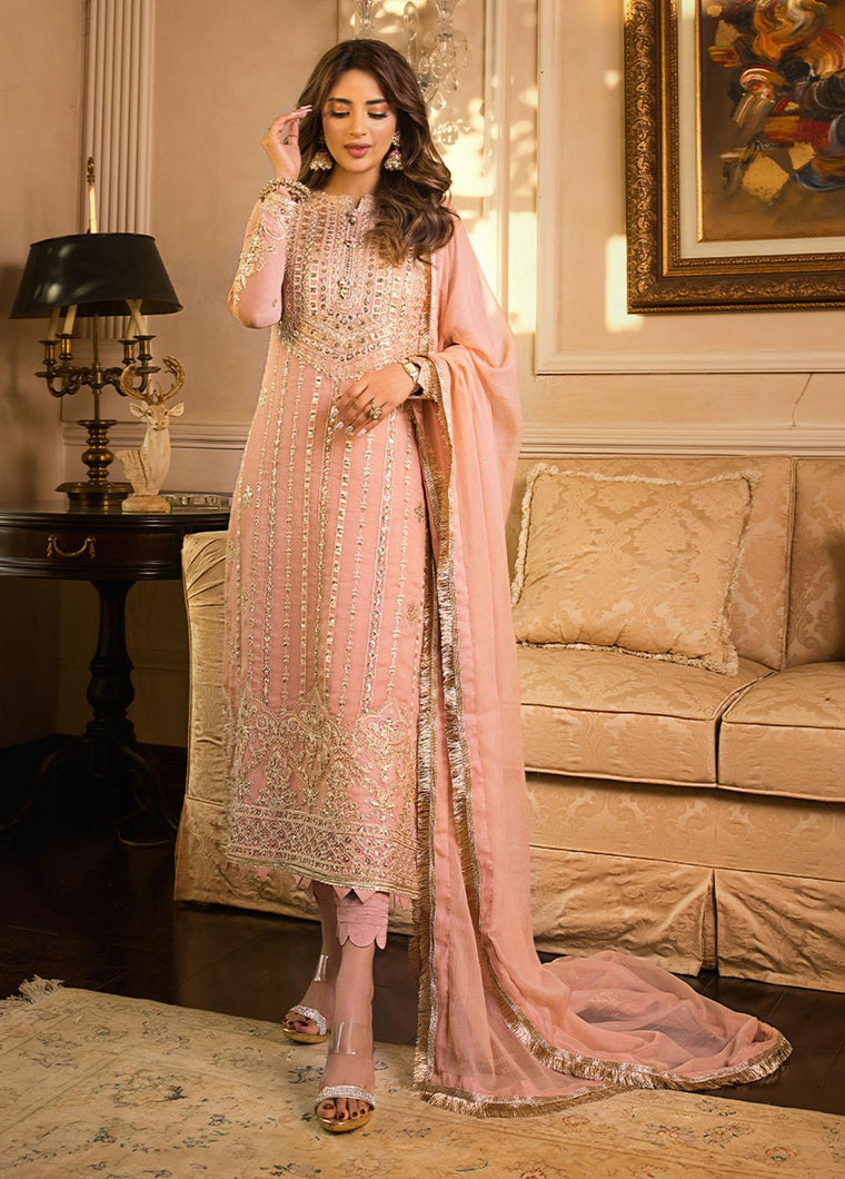 Buy ASIM JOFA | MAAHRU AND NOORIE '23 pink exclusive slik collection of ASIM JOFA WEDDING COLLECTION 2023 from our website. We have various PAKISTANI DRESSES ONLINE IN UK, ASIM JOFA CHIFFON COLLECTION 2021. Get your unstitched or customized PAKISATNI BOUTIQUE IN UK, USA, FRACE , QATAR, DUBAI from Lebaasonline at SALE!